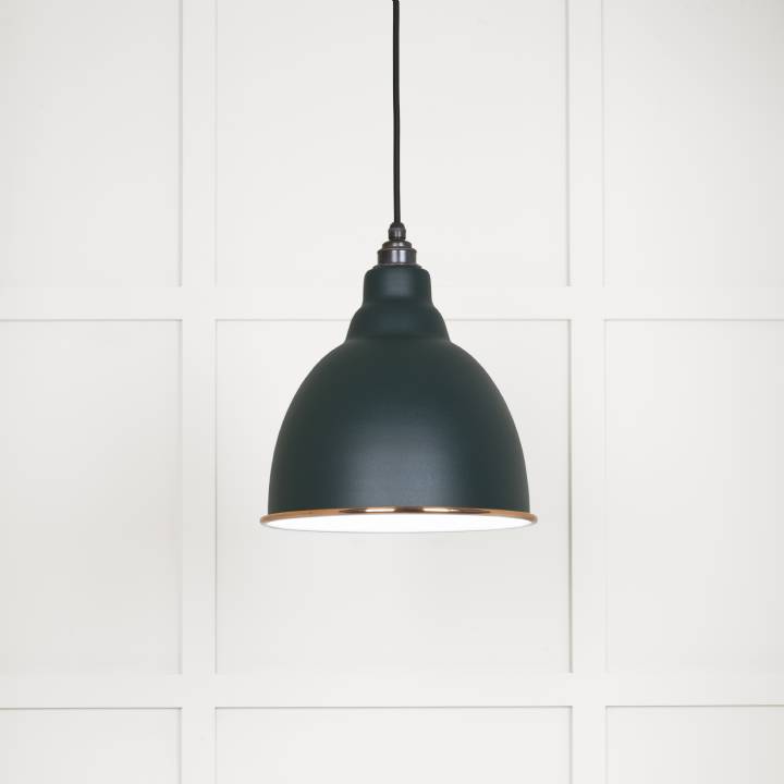 White Gloss Brindley Pendant in Dingle