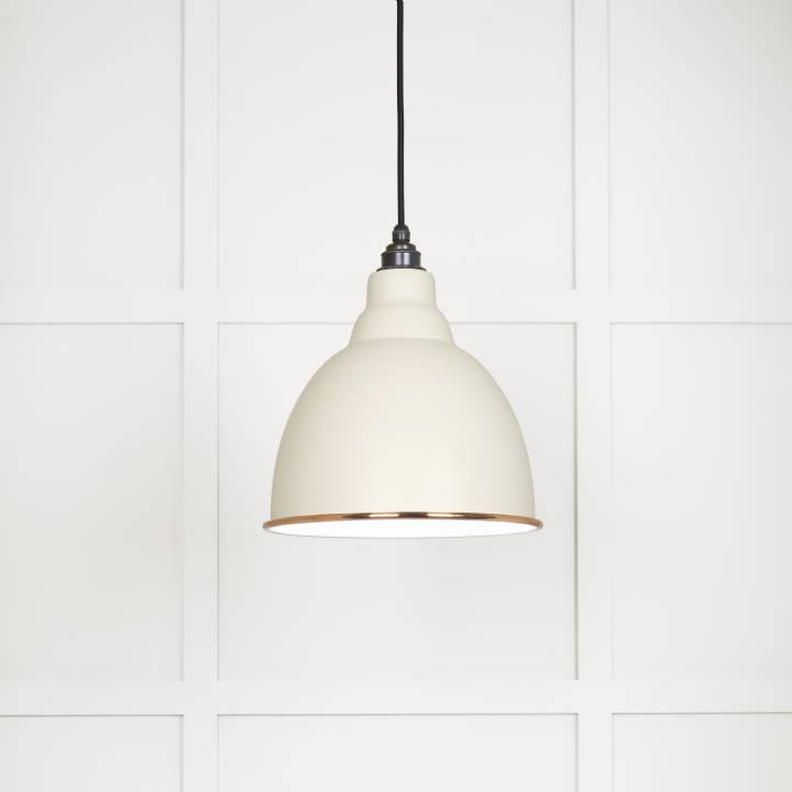 White Gloss Brindley Pendant in Teasel