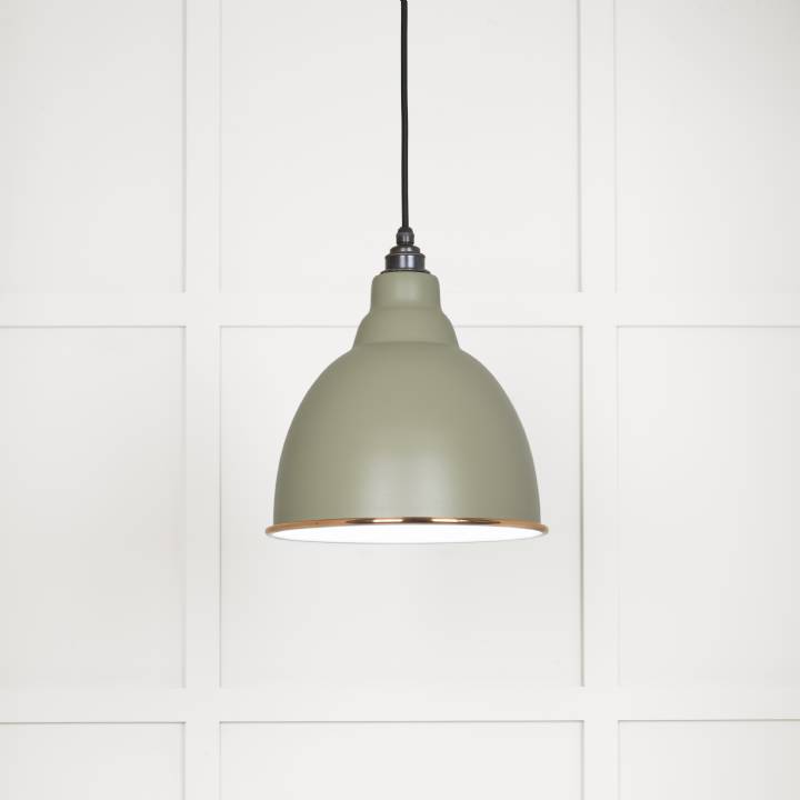 White Gloss Brindley Pendant in Tump