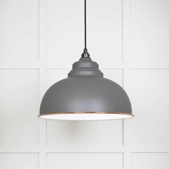 White Gloss Harborne Pendant in Bluff