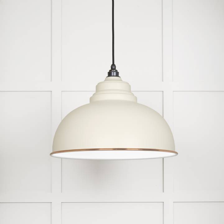 White Gloss Harborne Pendant in Teasel