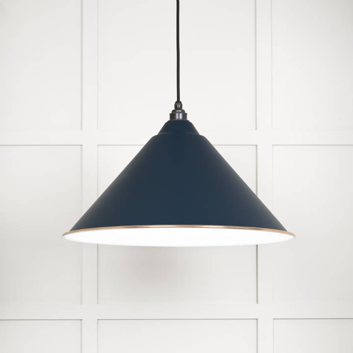 White Gloss Hockley Pendant in Dusk