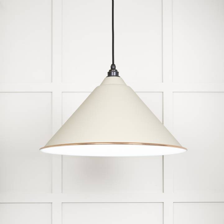 White Gloss Hockley Pendant in Teasel