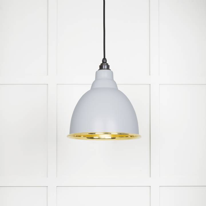 Smooth Brass Brindley Pendant in Birch