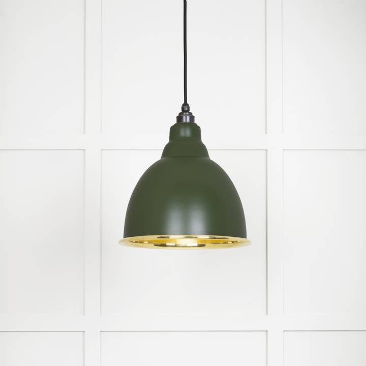 Smooth Brass Brindley Pendant in Heath