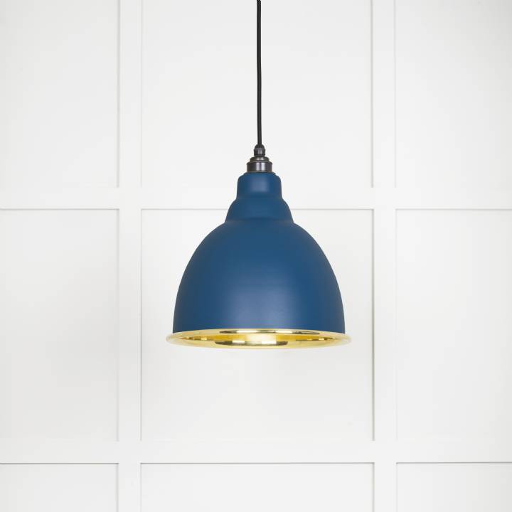 Smooth Brass Brindley Pendant in Upstream