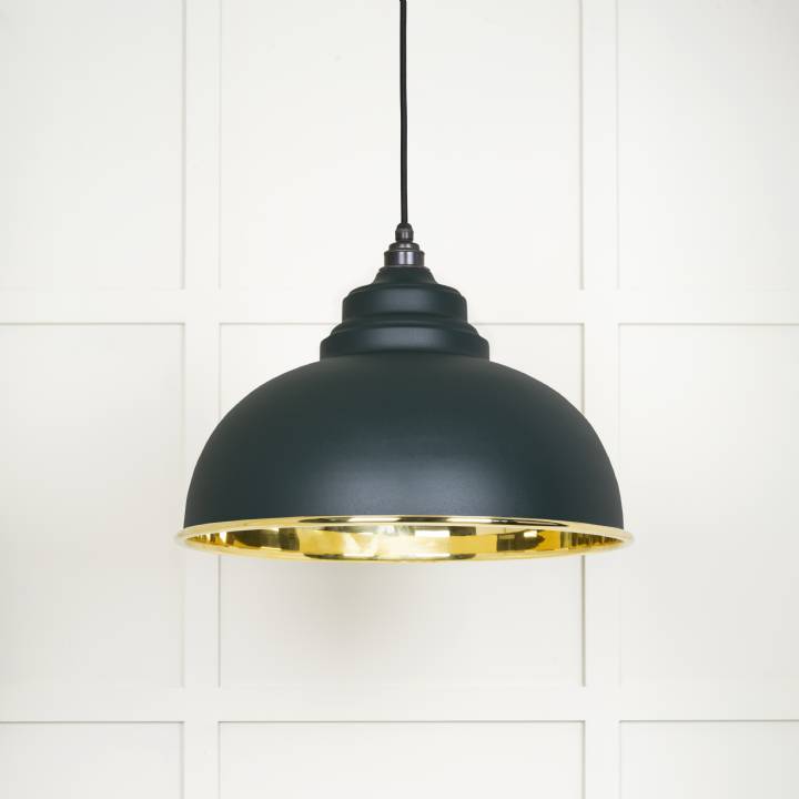 Smooth Brass Harborne Pendant in Dingle