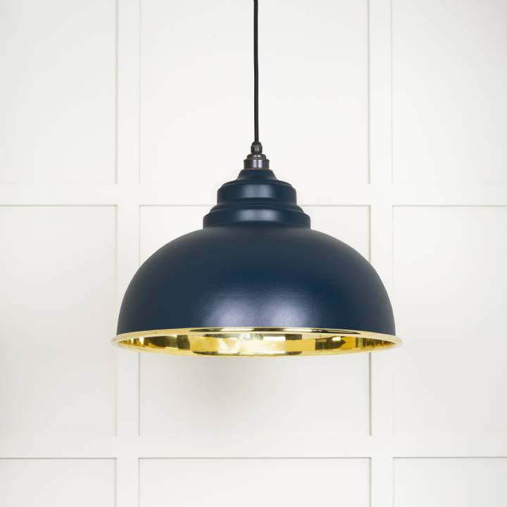 Smooth Brass Harborne Pendant in Dusk