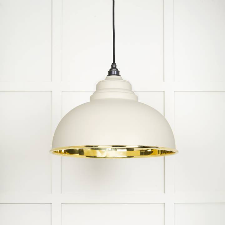 Smooth Brass Harborne Pendant in Teasel