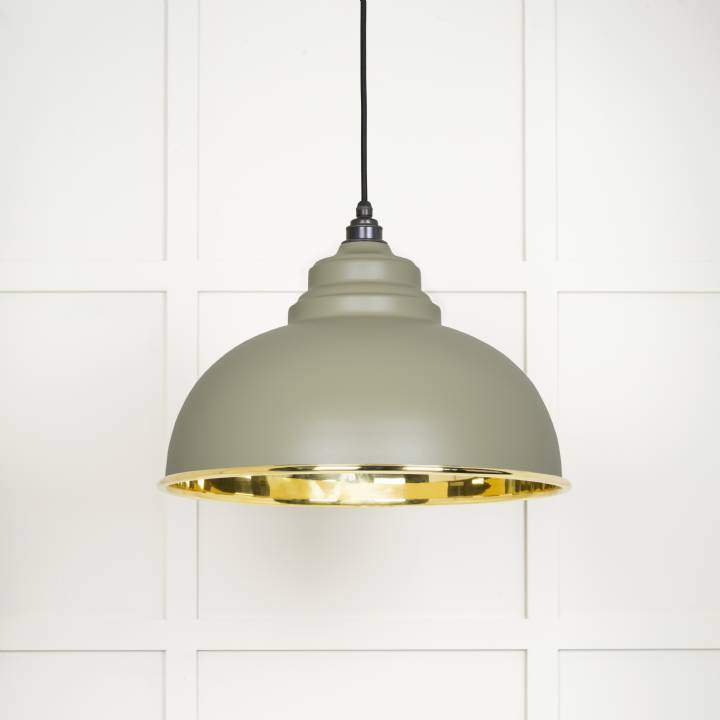 Smooth Brass Harborne Pendant in Tump