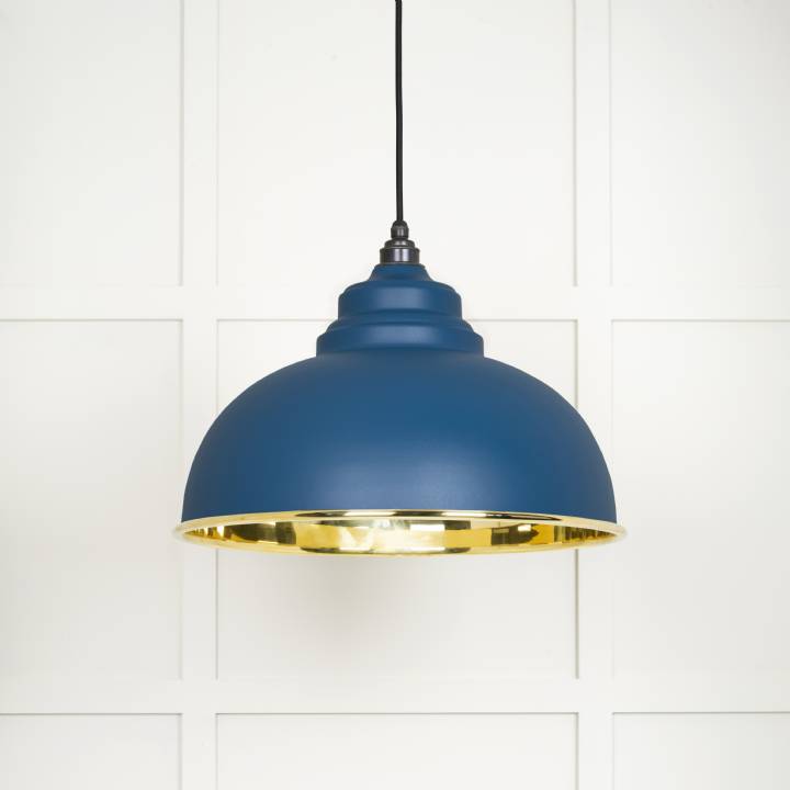 Smooth Brass Harborne Pendant in Upstream