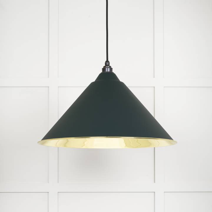 Smooth Brass Hockley Pendant in Dingle