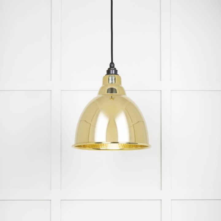 Hammered Brass Brindley Pendant