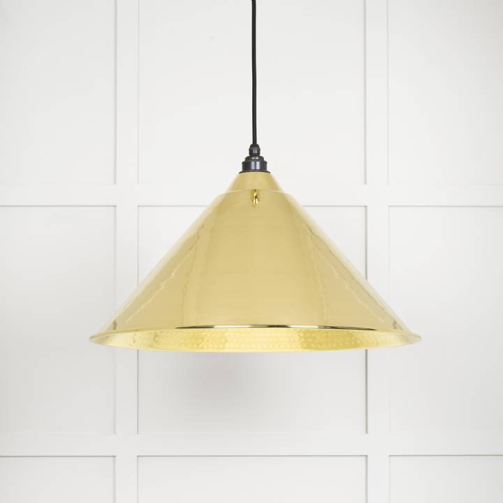 Hammered Brass Hockley Pendant