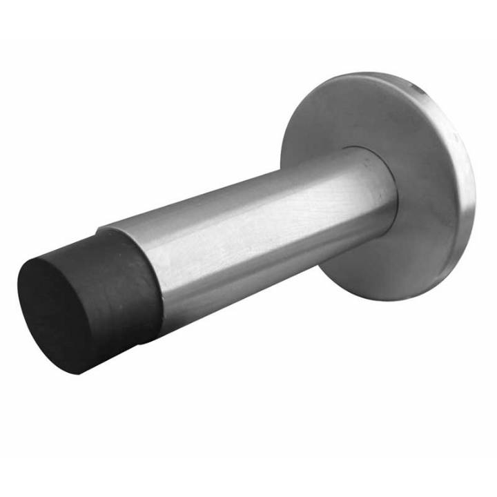 FRELAN WALL MOUNTED DOOR STOP SATIN STAINLESS 80MM