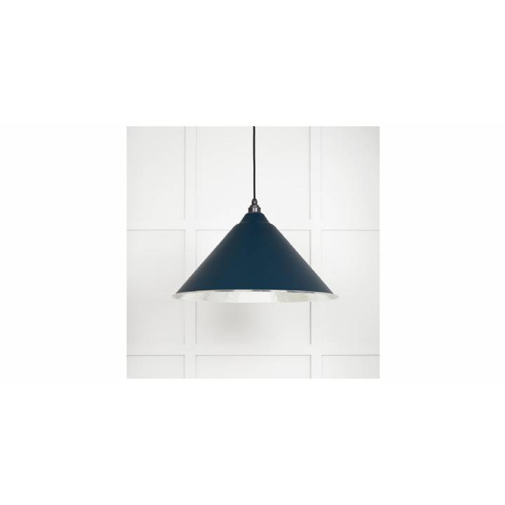 Hammered Nickel Hockley Pendant in Dusk