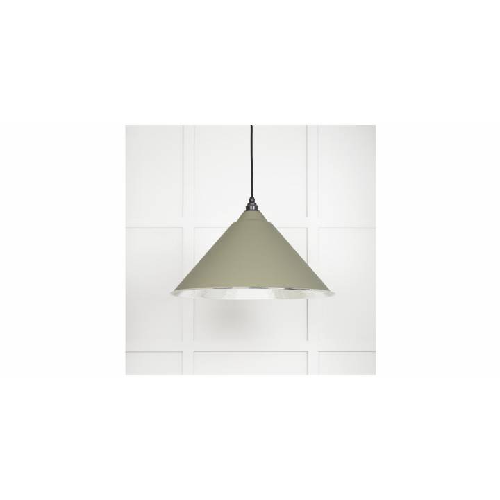 Hammered Nickel Hockley Pendant in Tump