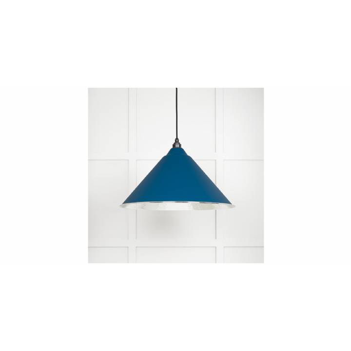 Hammered Nickel Hockley Pendant in Upstream