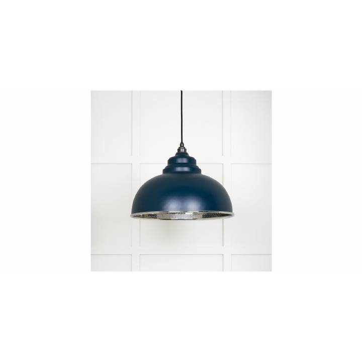 Hammered Nickel Harborne Pendant in Dusk