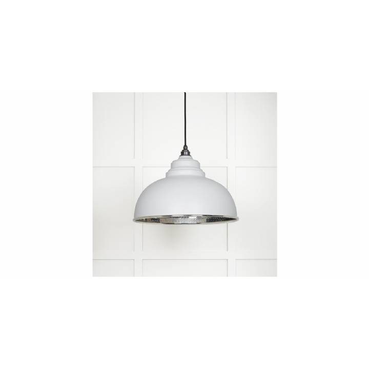 Hammered Nickel Harborne Pendant in Flock