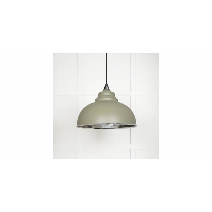 Hammered Nickel Harborne Pendant in Tump