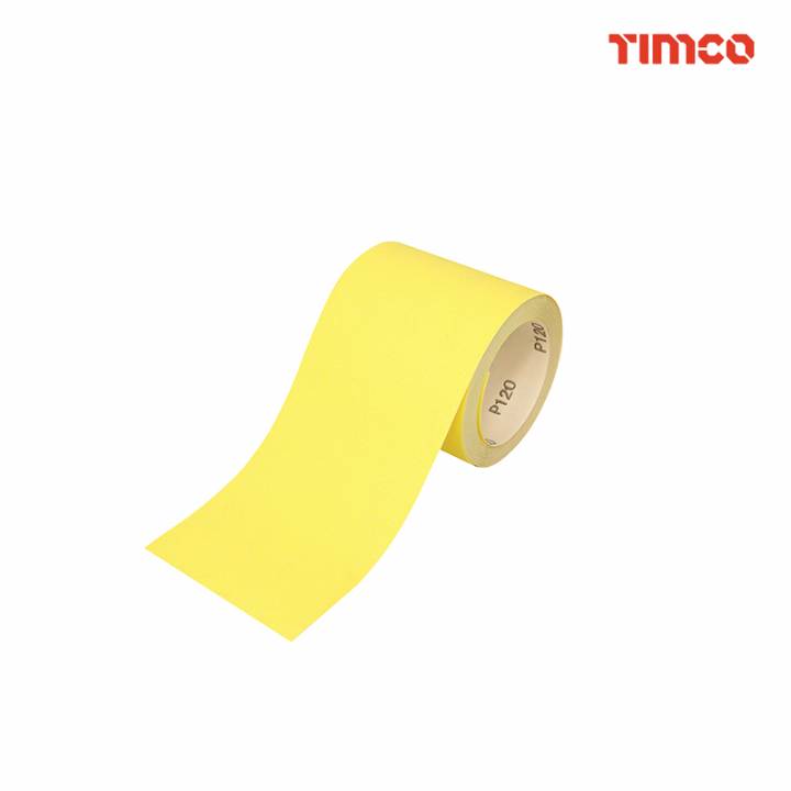 TIMCO SANDPAPER ROLL YELLOW 115mm x 10M