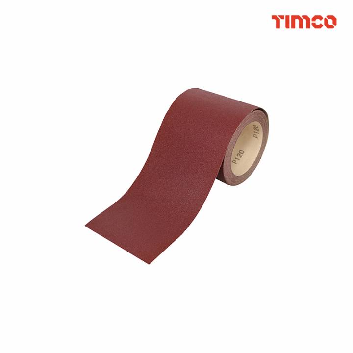 TIMCO SANDPAPER ROLL RED 115mm x 10M