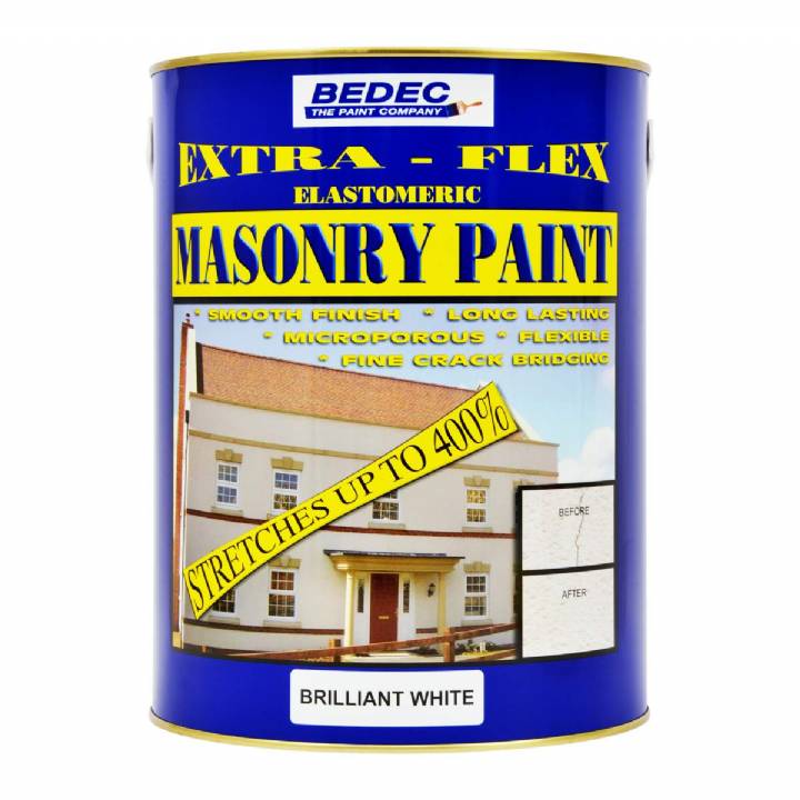 BEDEC EXTRA-FLEX MASONRY PAINT WHITE 5L