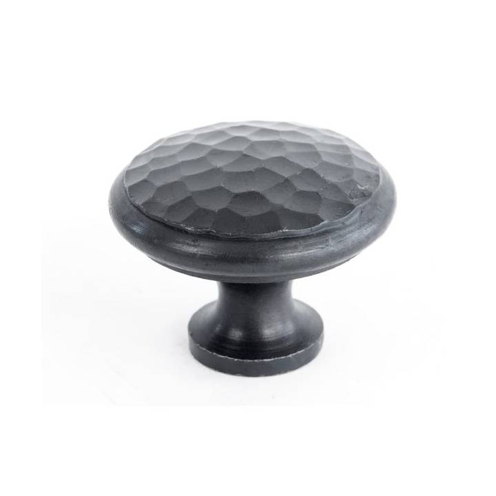 Beeswax Hammered Cupboard Knob - Large