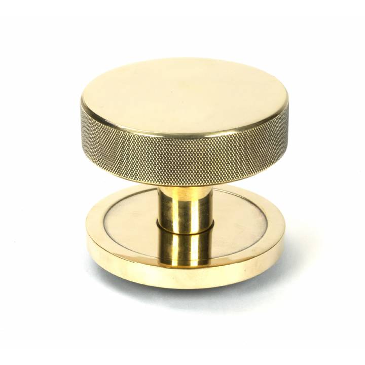 Aged Brass Brompton Centre Door Knob (Plain)