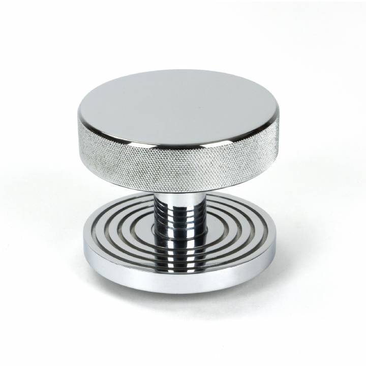 Polished Chrome Brompton Centre Door Knob (Beehive)