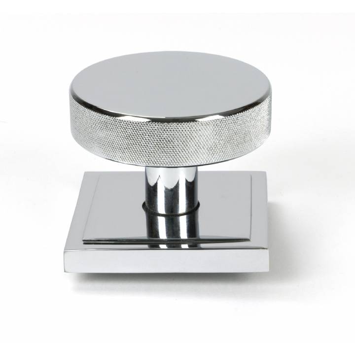 Polished Chrome Brompton Centre Door Knob (Square)