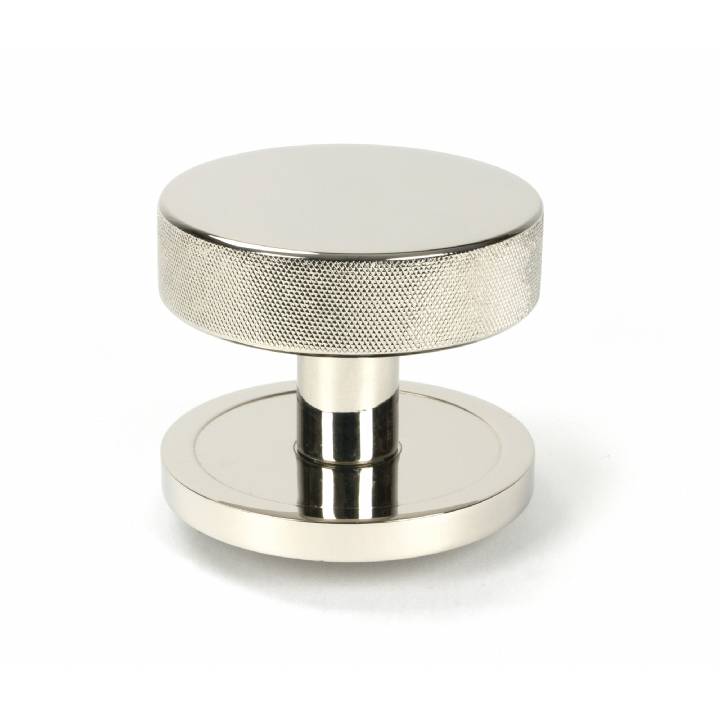 Polished Nickel Brompton Centre Door Knob (Plain)