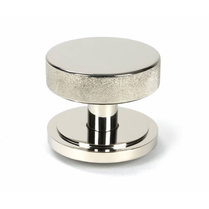 Polished Nickel Brompton Centre Door Knob (Art Deco)