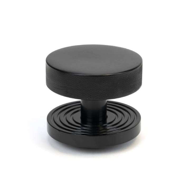 Black Brompton Centre Door Knob (Beehive)