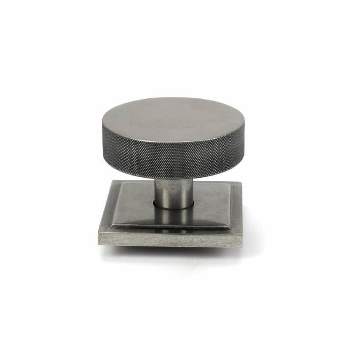 Pewter Brompton Centre Door Knob (Square)