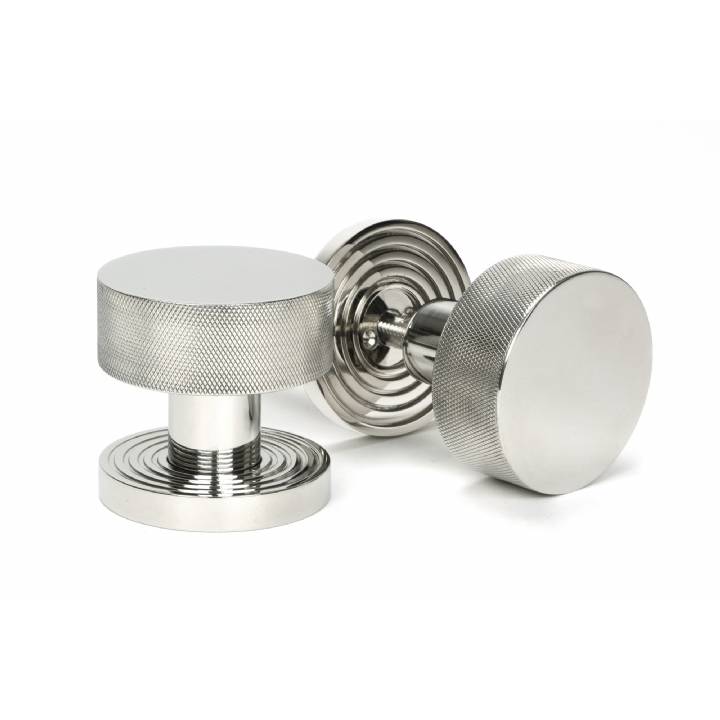 Polished Marine SS (316) Brompton Mortice/Rim Knob Set (Beehive)