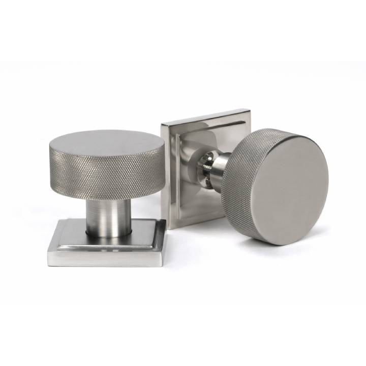 Satin Marine SS (316) Brompton Mortice/Rim Knob Set (Square)