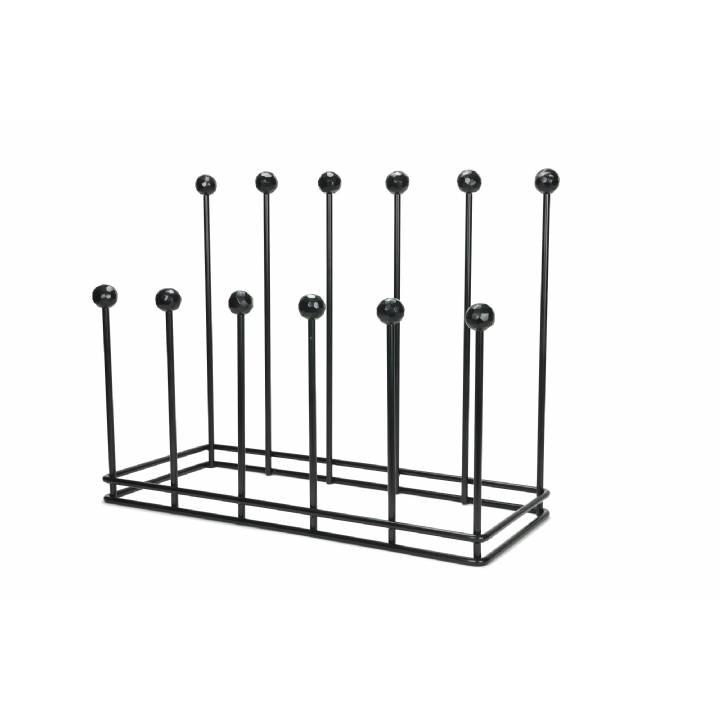 Matt Black Six Pair Boot Rack