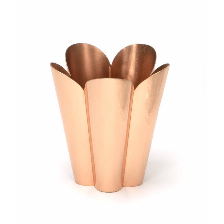 Smooth Copper Flora Pot - Small