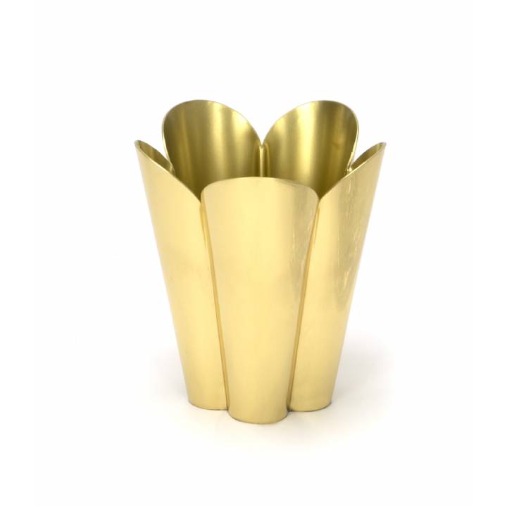 Smooth Brass Flora Pot - Small