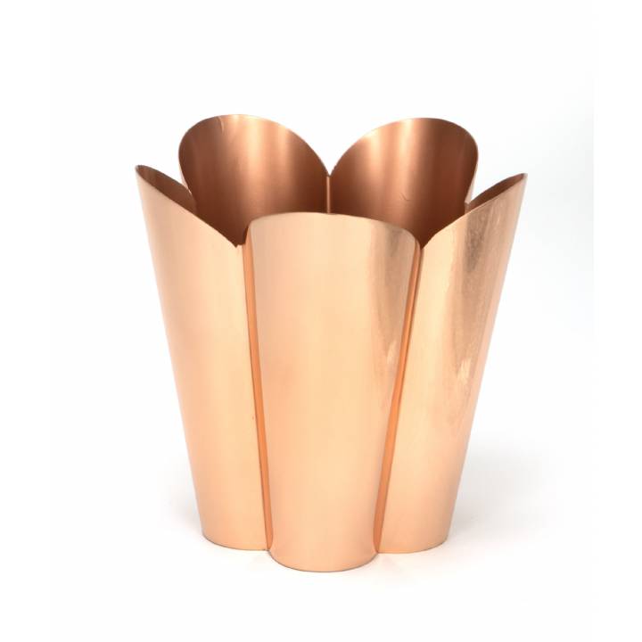 Smooth Copper Flora Pot - Large