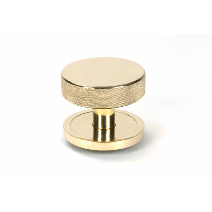 Polished Brass Brompton Centre Door Knob (Plain)