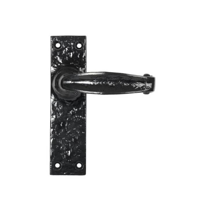 Black Lever Latch Set