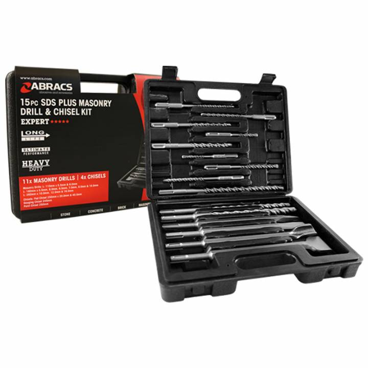 ABRACS 15 PIECE SDS DRILL & CHISEL SET