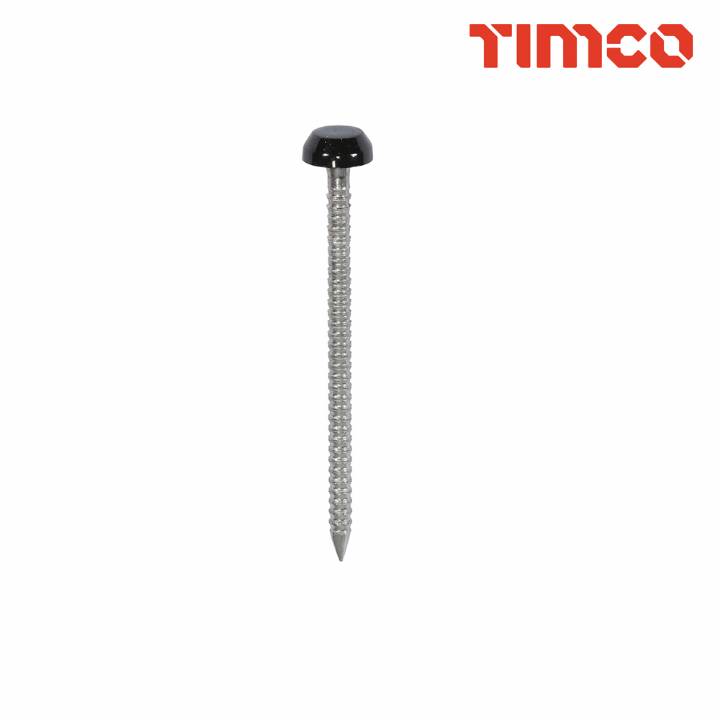 POLY TOP PINS 40MM BLACK/250