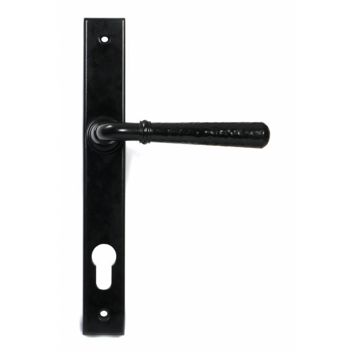 Black Hammered Newbury Slimline Espag. Lock Set