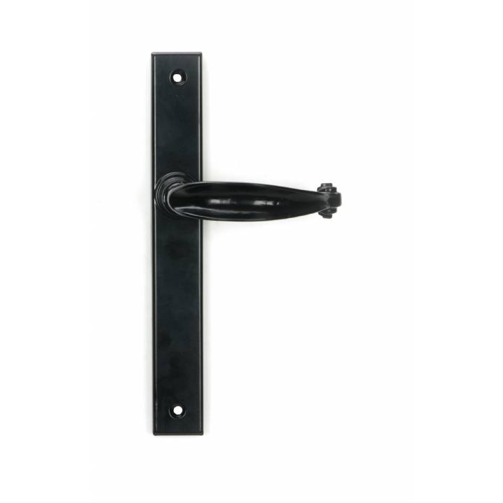 Black Cottage Slimline Lever Espag. Latch Set