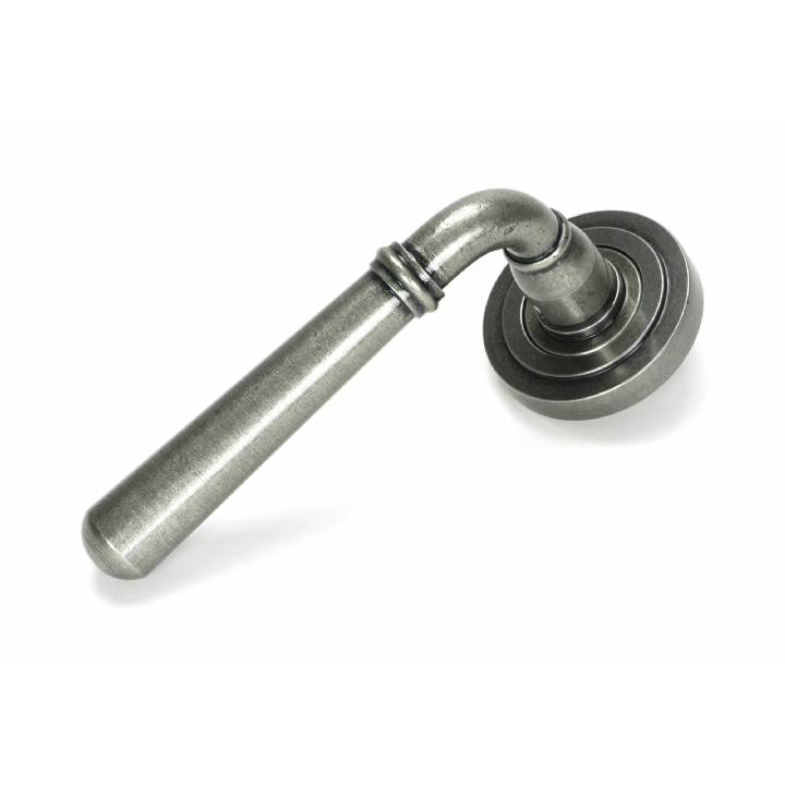 Pewter Newbury Lever on Rose Set (Art Deco)