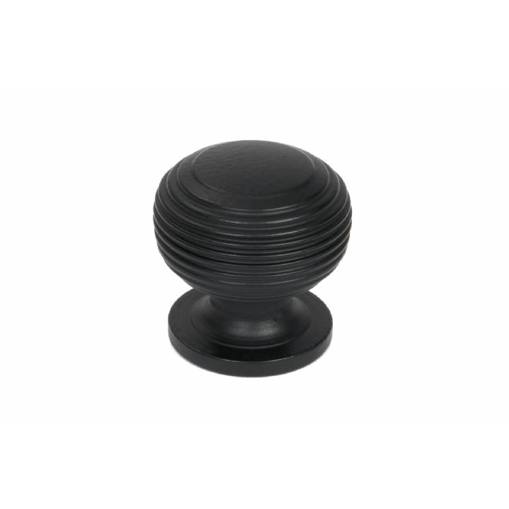 Matt Black Beehive Cabinet Knob 30mm